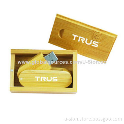 Promotional Wood USB Flash Drives with 128MB to 64GB Capacity, Supports Plug-and-play Function